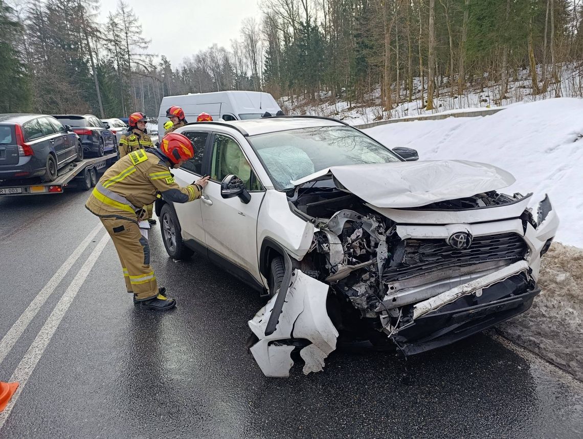 Czołowe zderzenie na terenie gminy Pieniężno