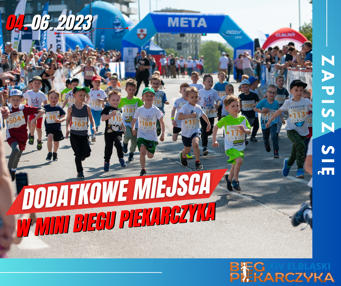 Dodatkowe 100 miejsc na Mini Bieg Dodatkowe 100 miejsc na Mini Bieg