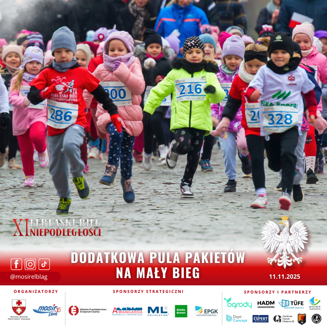 Dodatkowe miejsca w Małym Biegu Niepodległości!