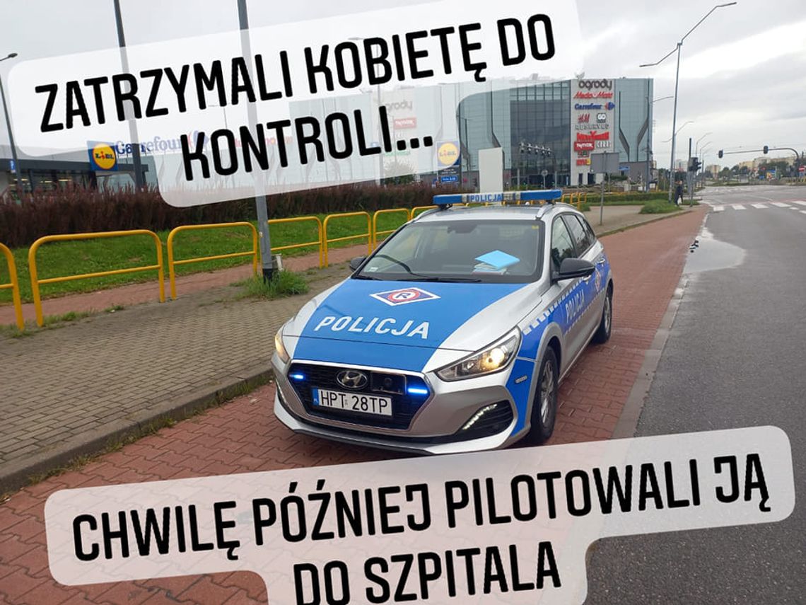 Elbląscy policjanci pomogli kobiecie w ciąży