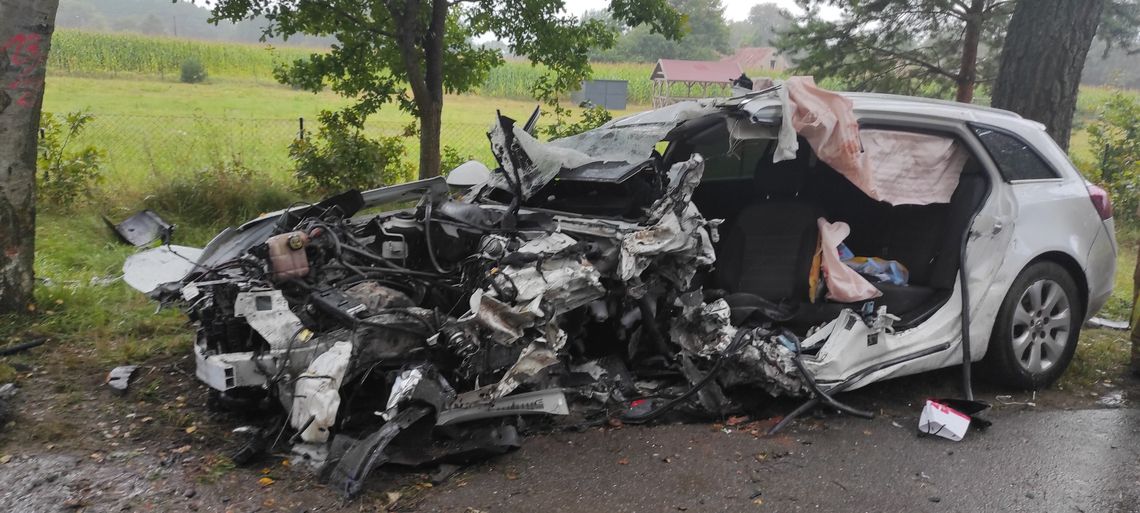 Groźny wypadek w Bornitach. Kierowca trafił do szpitala w Olsztynie [GALERIA ZDJĘĆ]