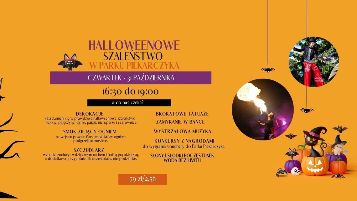 Halloweenowe Szaleństwo w Parku Piekarczyka – niezapomniany wieczór pełen zabawy!