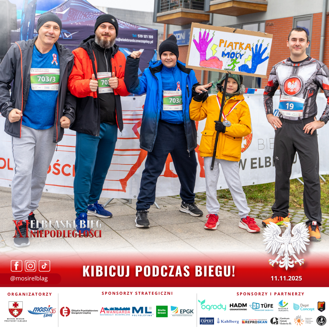 Kibicuj podczas XI Elbląskiego Biegu Niepodległości