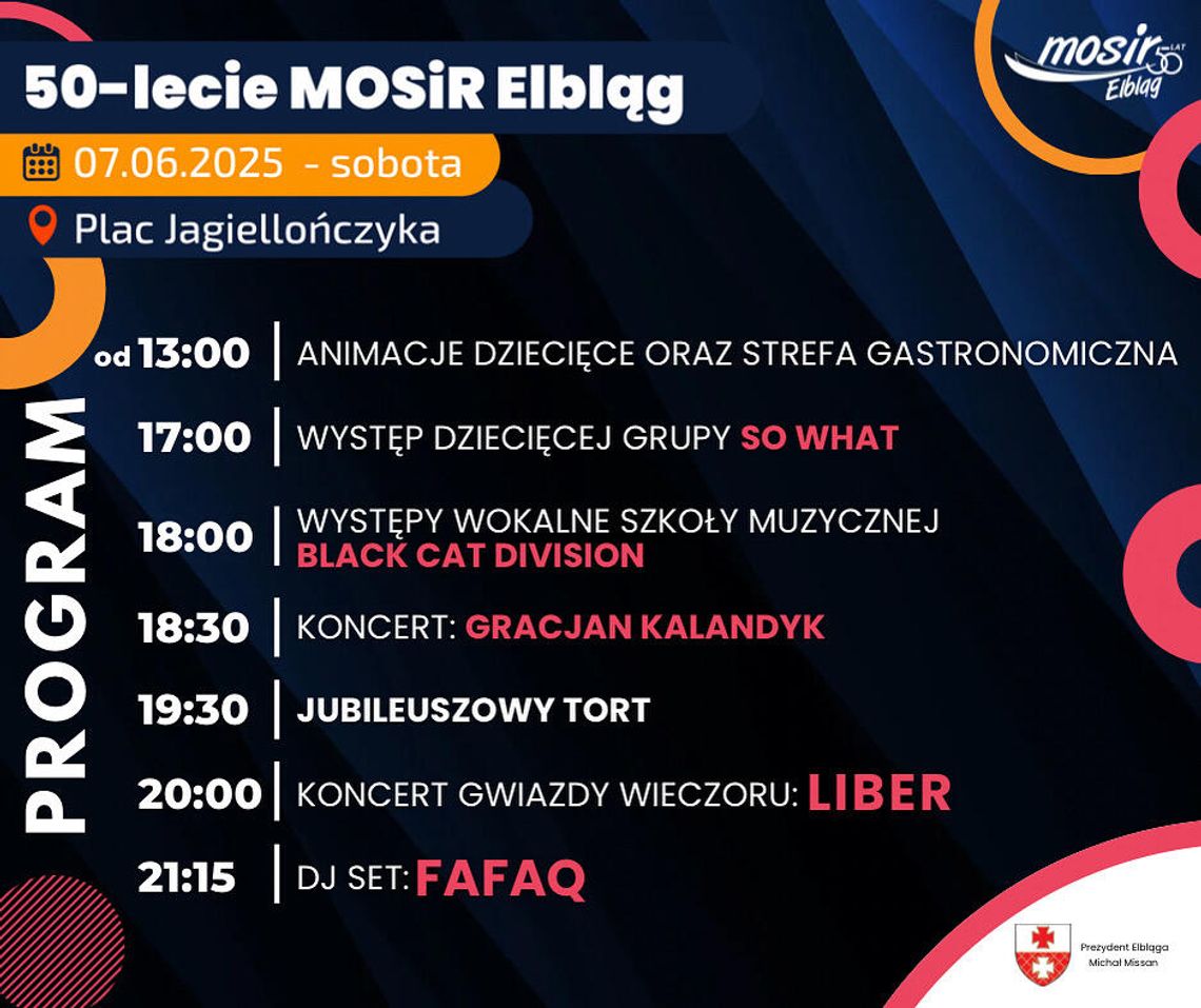 MOSiR świętuje 50-lecie. W planie koncerty i atrakcje