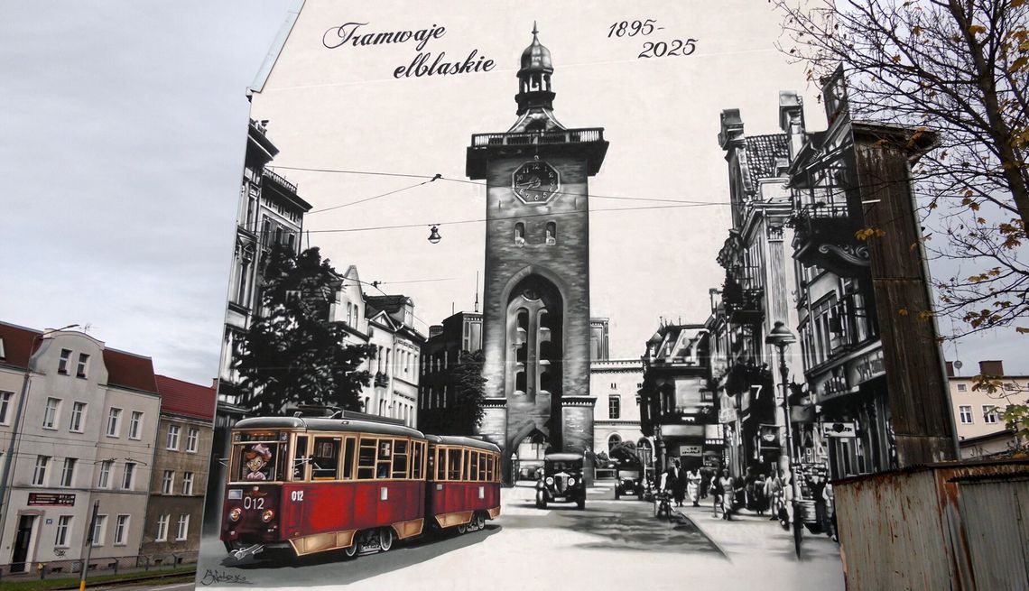 Mural na 130-lecie Tramwajów Elbląskich [WIDEO]