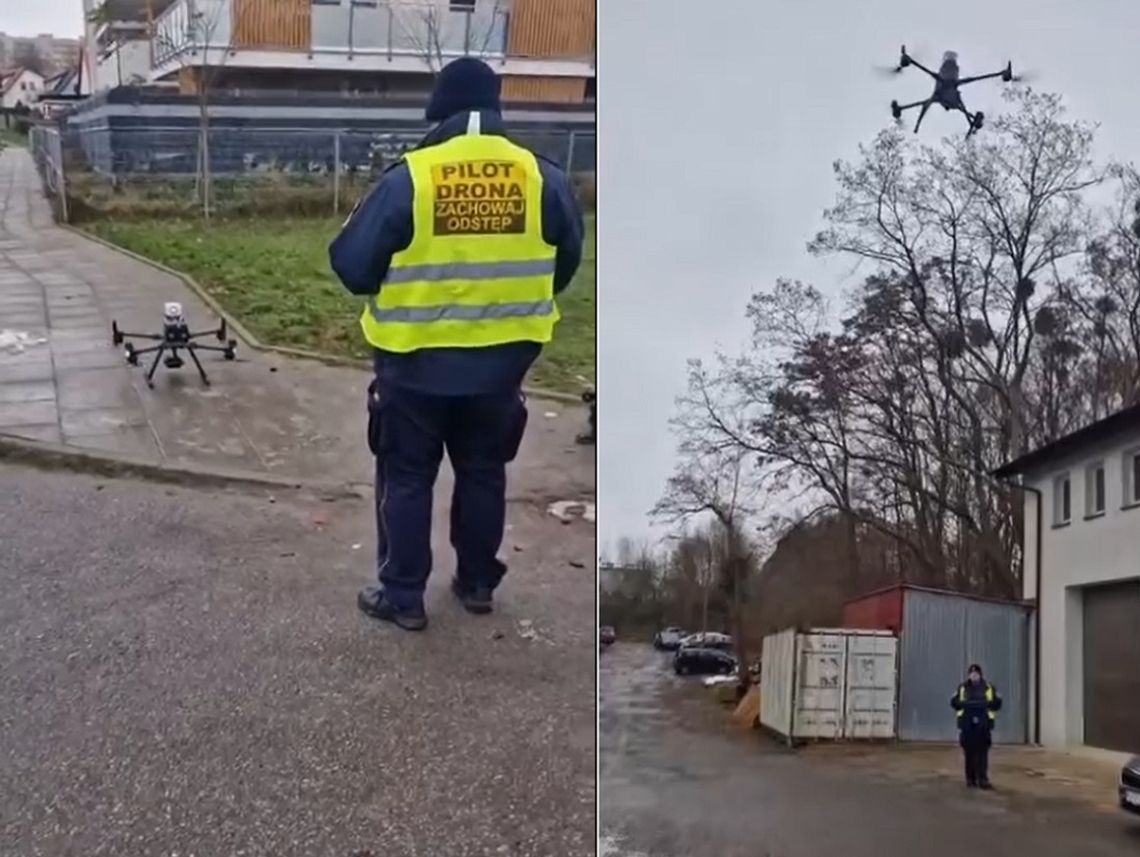 Nad Elblągiem krąży dron. Kara nawet do 5 tysięcy złotych! [WIDEO]
