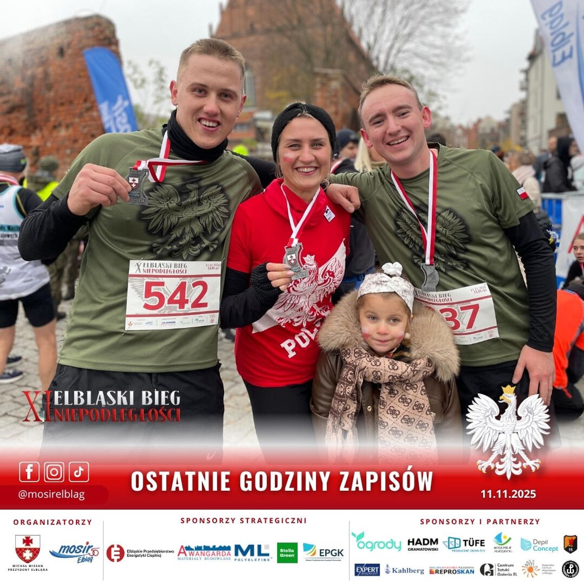Ostatnie godziny zapisów na XI Elbląski Bieg Niepodległości! Ostatnie godziny zapisów na XI Elbląski Bieg Niepodległości!
