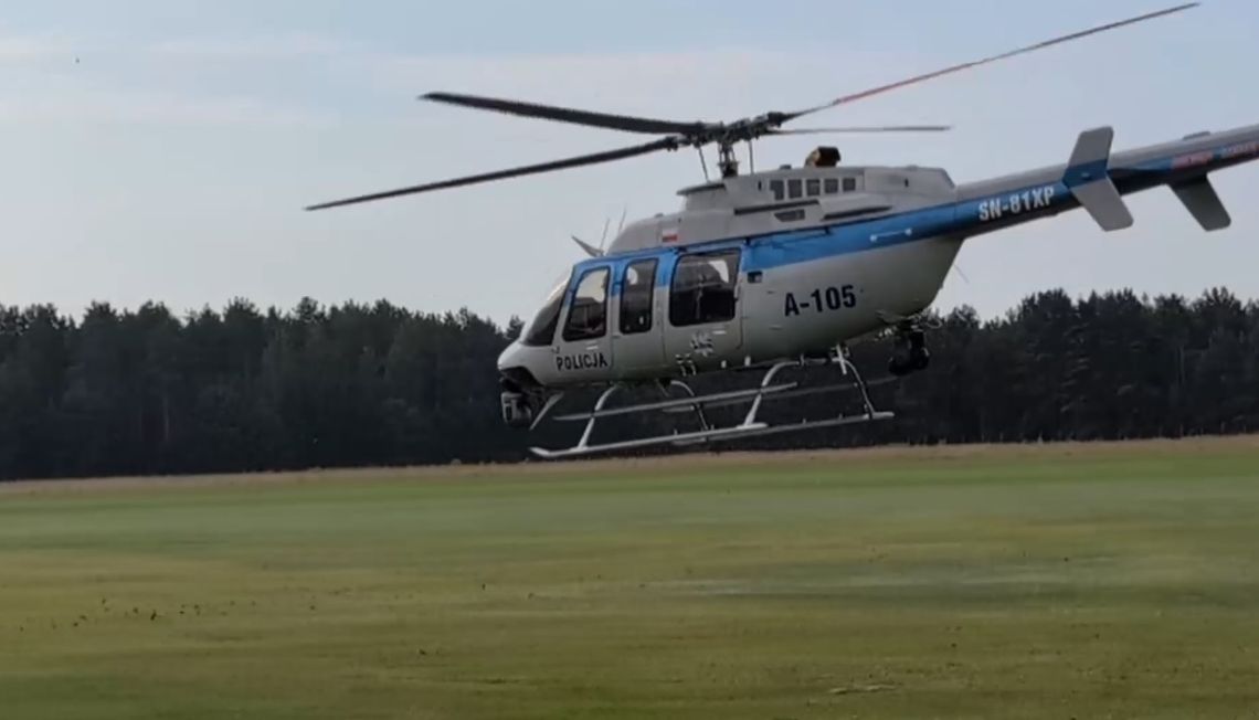Policyjna akcja na S7 z udziałem śmigłowca [WIDEO]