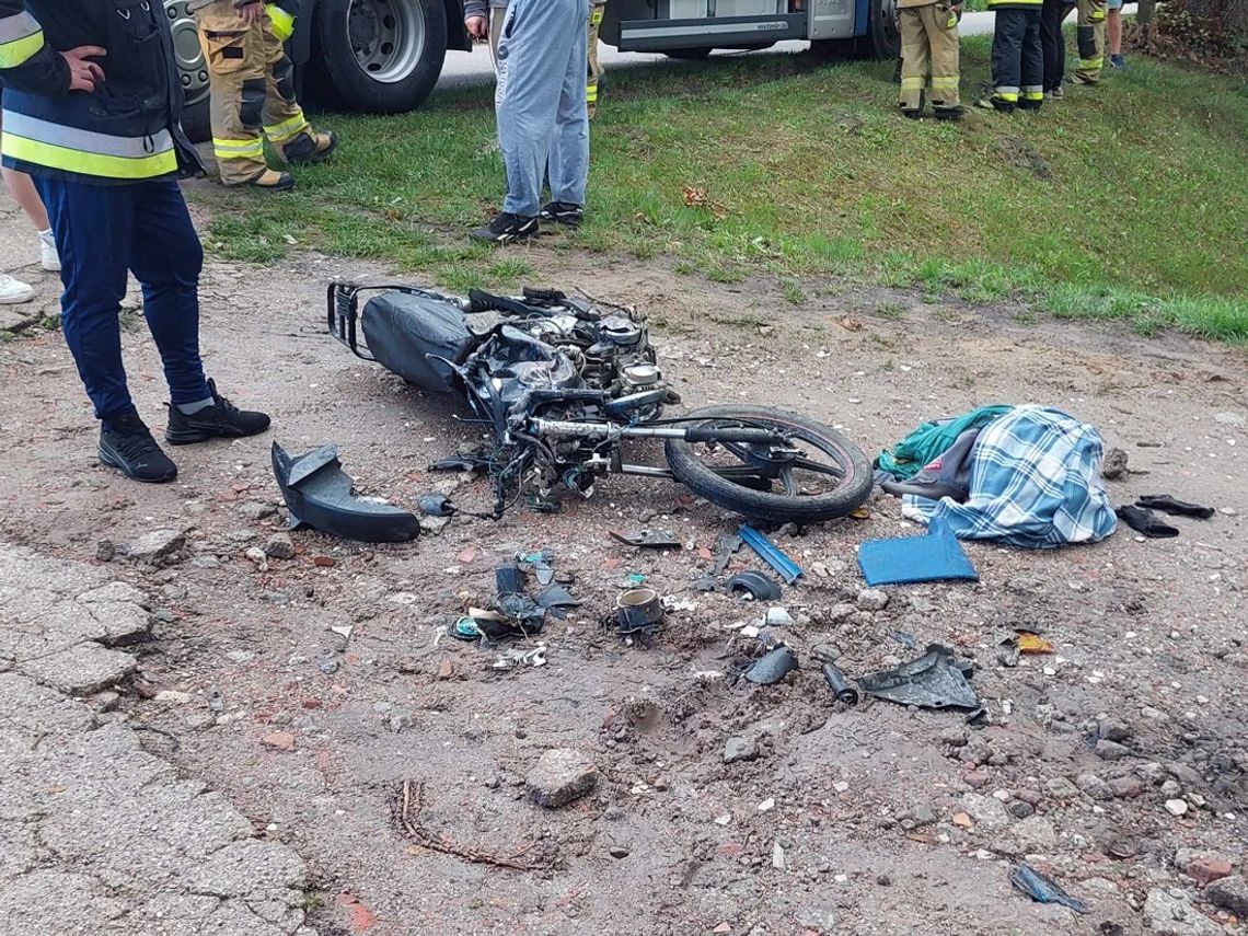 Poważny wypadek w Nowakowie. Mężczyzna w stanie ciężkim