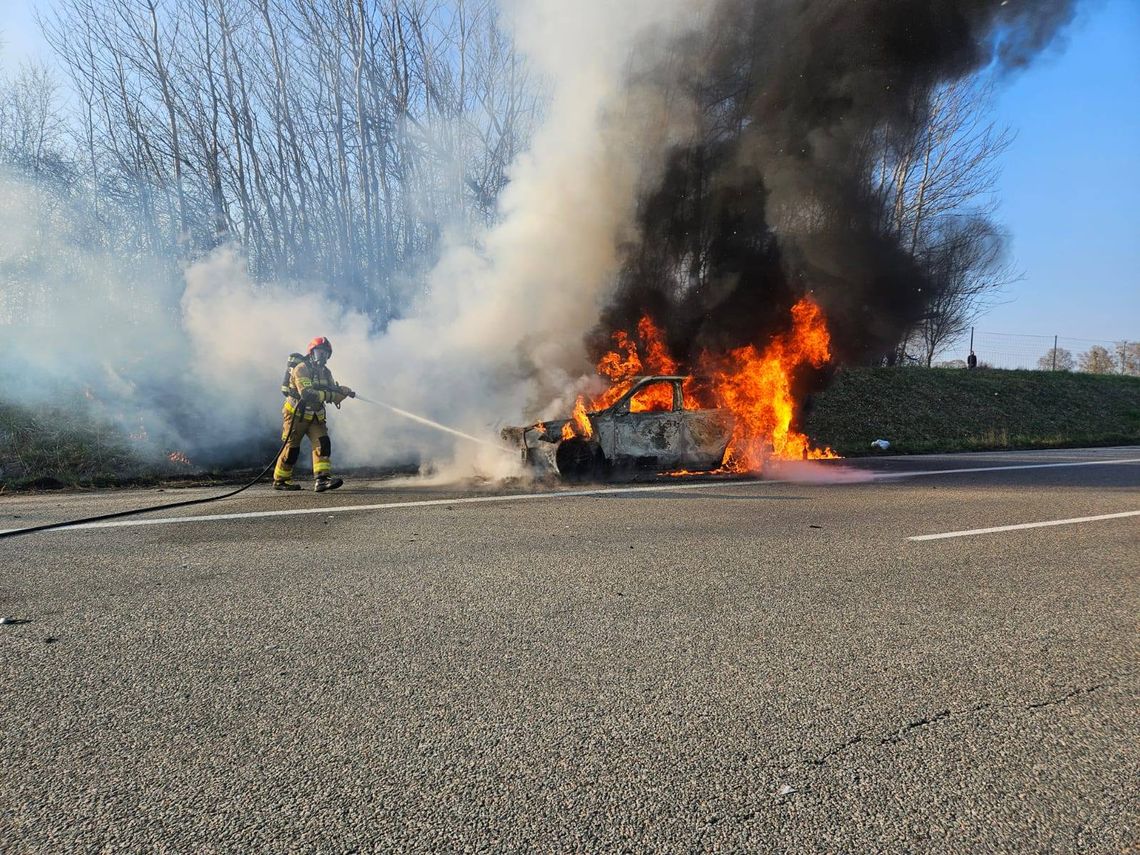 Pożar Audi Q5 na S22 [FOTO]