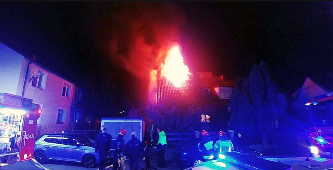 Pożar budynku mieszkalnego przy ulicy Lubelskiej w Elblągu