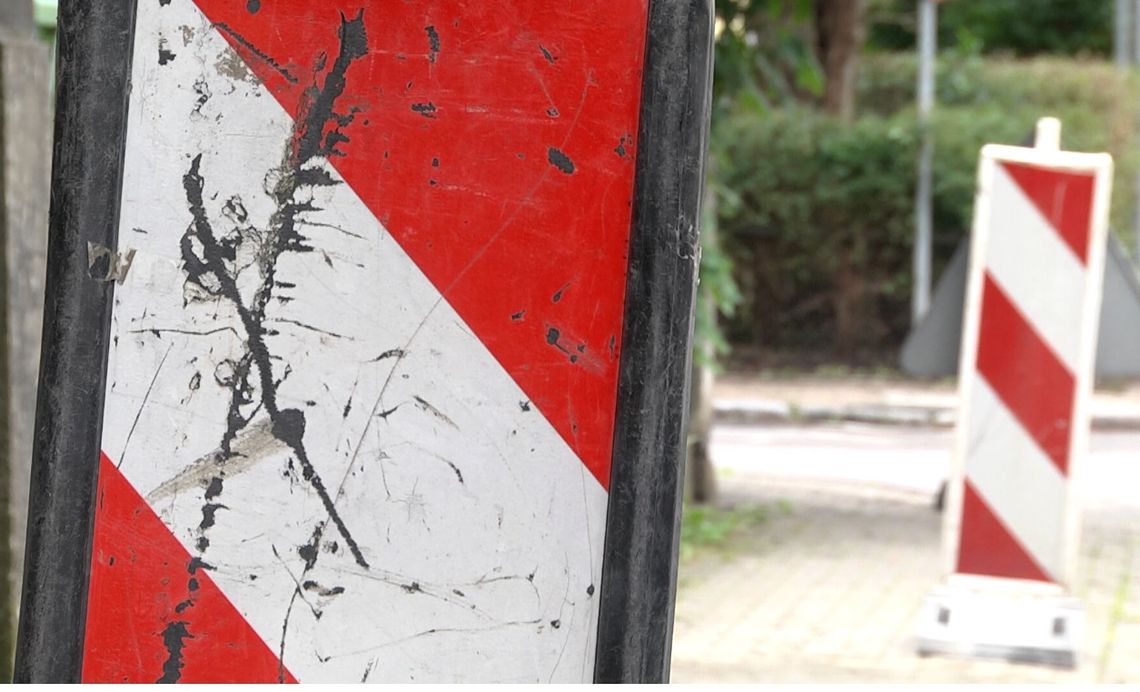 Prace drogowe na ulicy Matejki Prace drogowe na ulicy Matejki