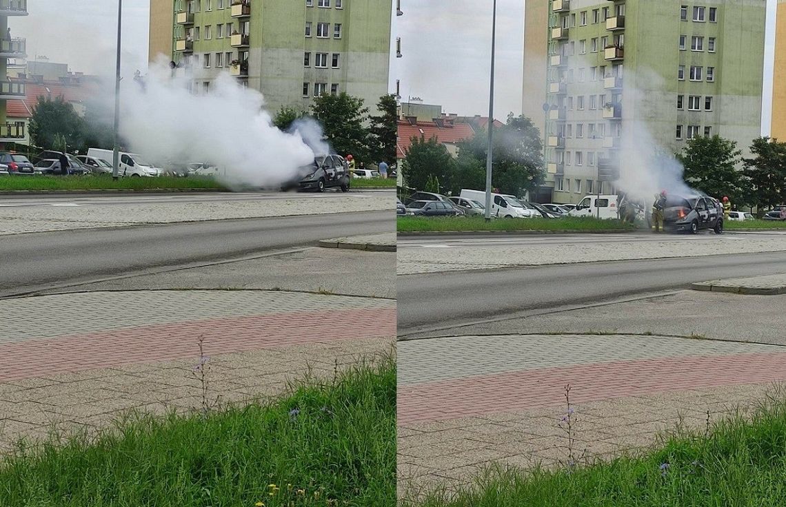 Samochód spłonął na Brzeskiej