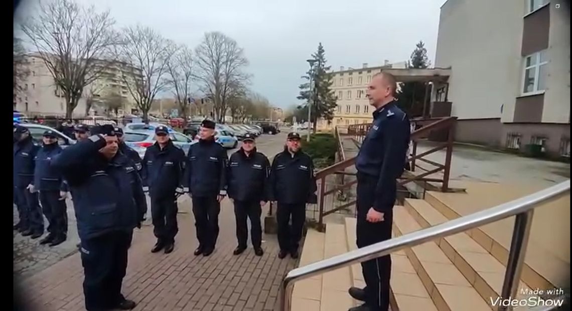 Tak wyglądał ostatni dzień Komendanta Policji w Elblągu [WIDEO]