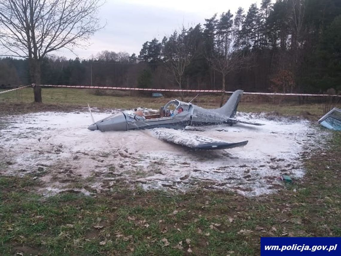 Tragiczny wypadek lotniczy pod Olsztynem