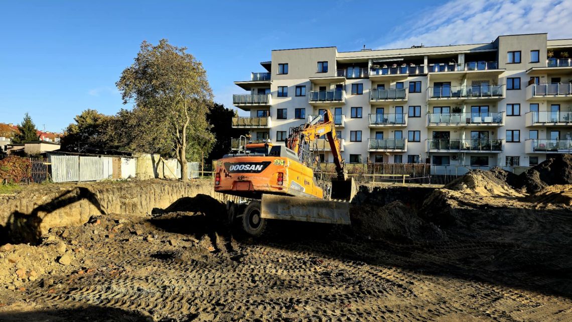 Trwa budowa drugiego budynku osiedla, które powstaje na al. Grunwaldzkiej