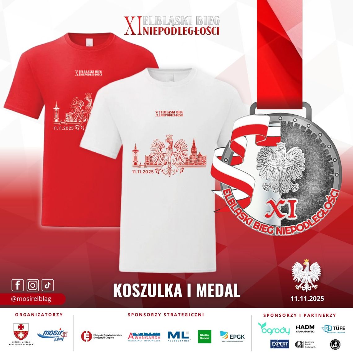 Unikatowa koszulka i medal Biegu Niepodległości Unikatowa koszulka i medal Biegu Niepodległości