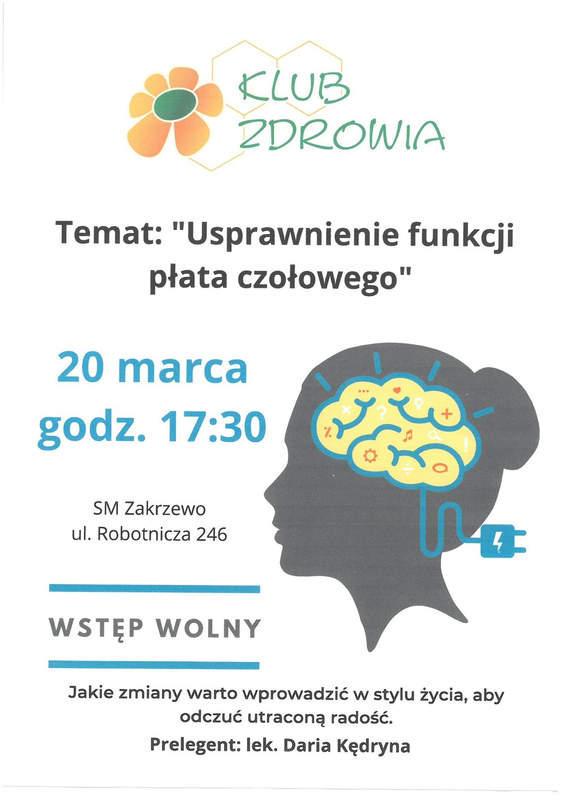 Usprawnienie funkcji płata czołowego - Klub Zdrowia