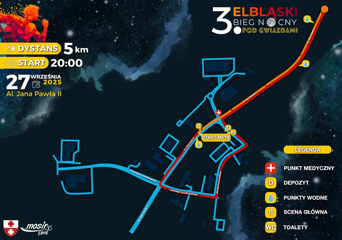 Utrudnienia w ruchu – Bieg Nocny pod Gwiazdami