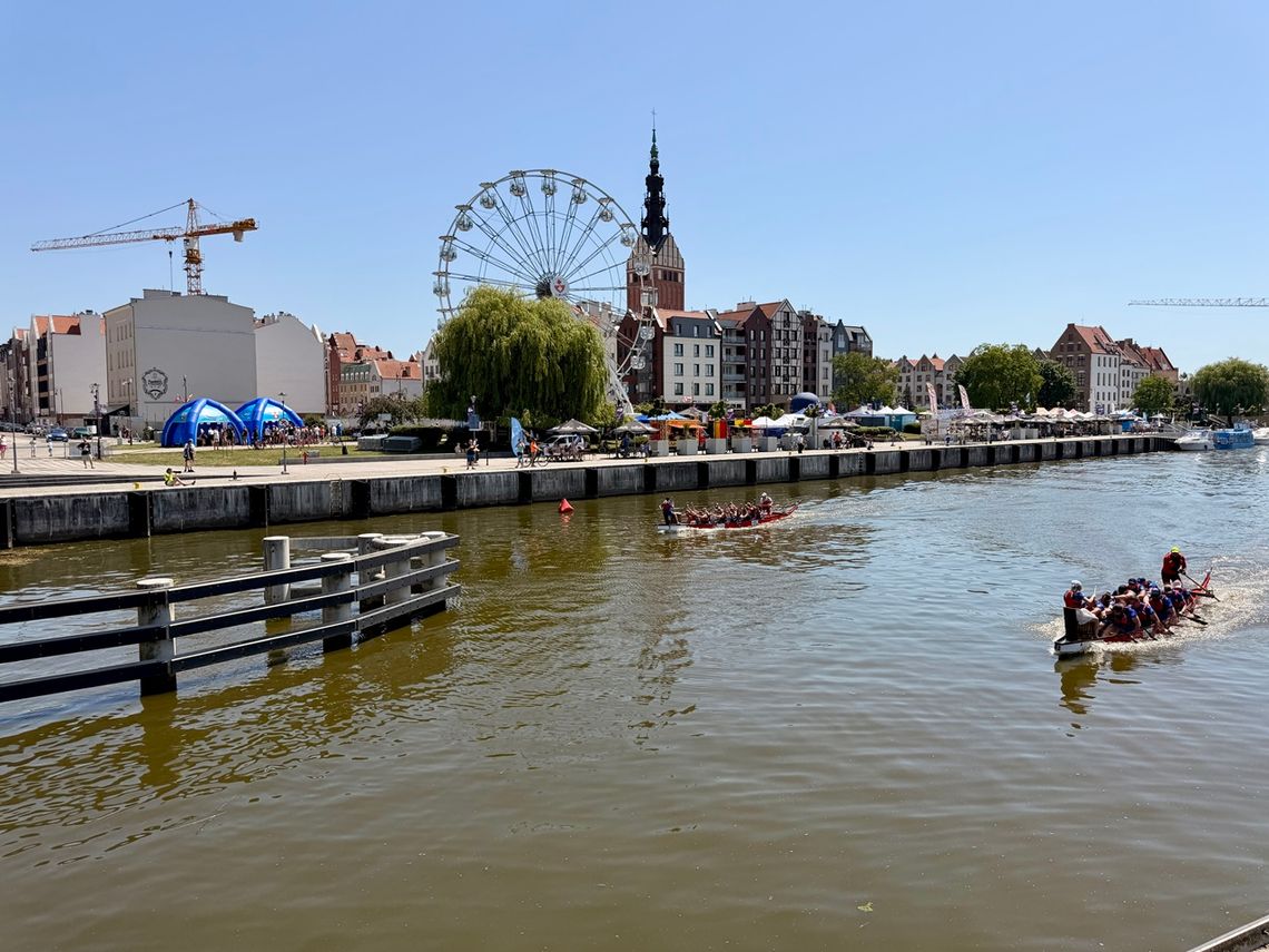 Walka o każdy metr! Na Rzece Elbląg trwają Wyścigi Smoczych Łodzi [FOTO]