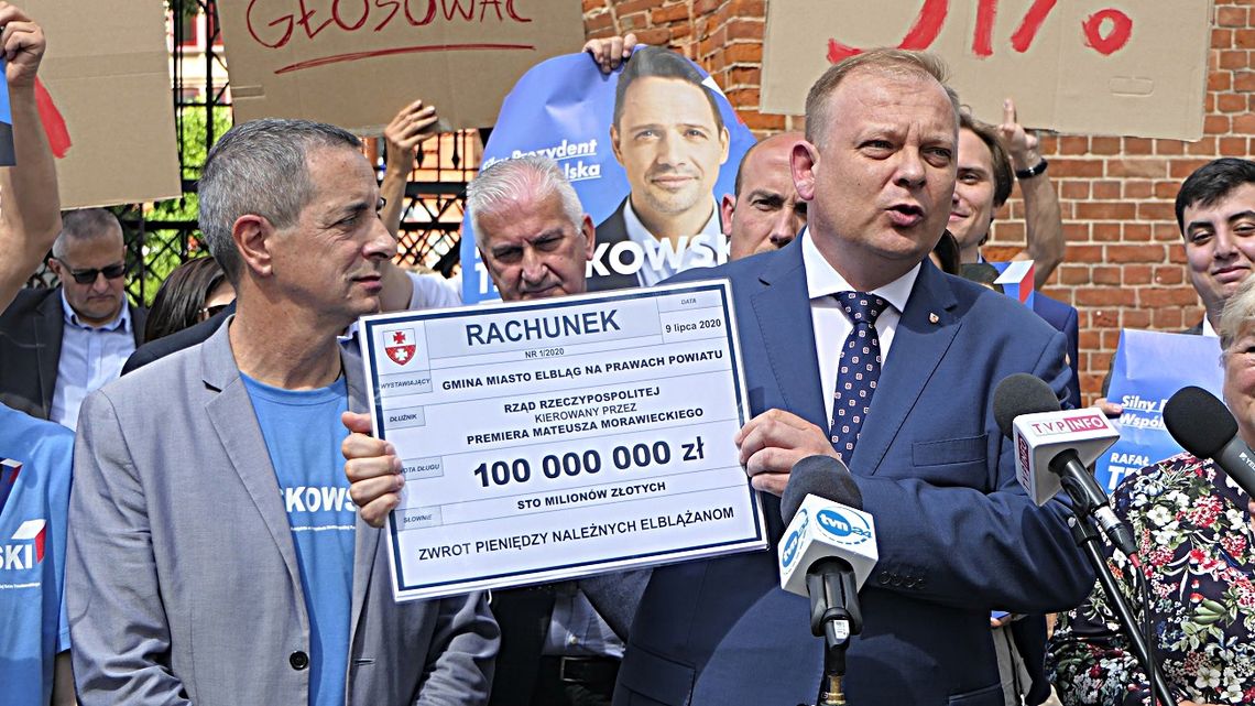 Wiceprezydent Elbląga: Prezesie Kaczyński, oddaj 100 milionów złotych!