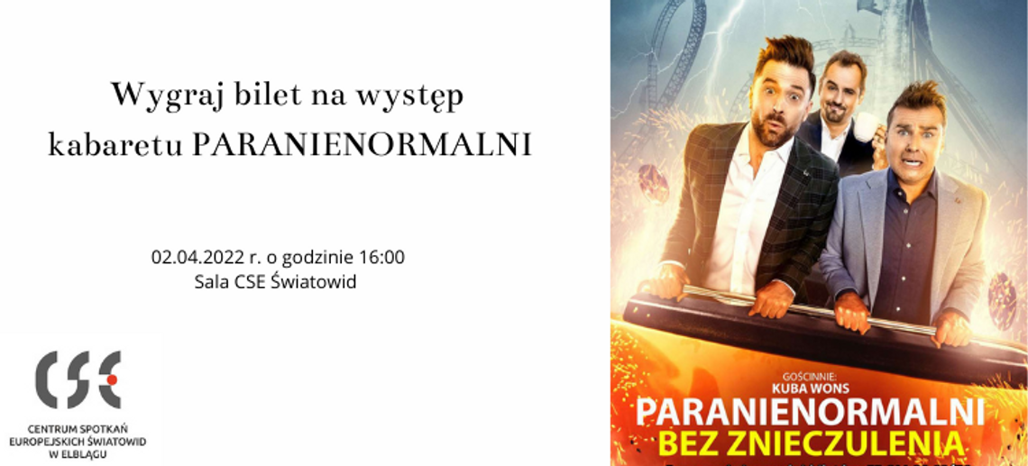 Wygraj podwójne zaproszenie na występ Kabaretu Paranienormalni