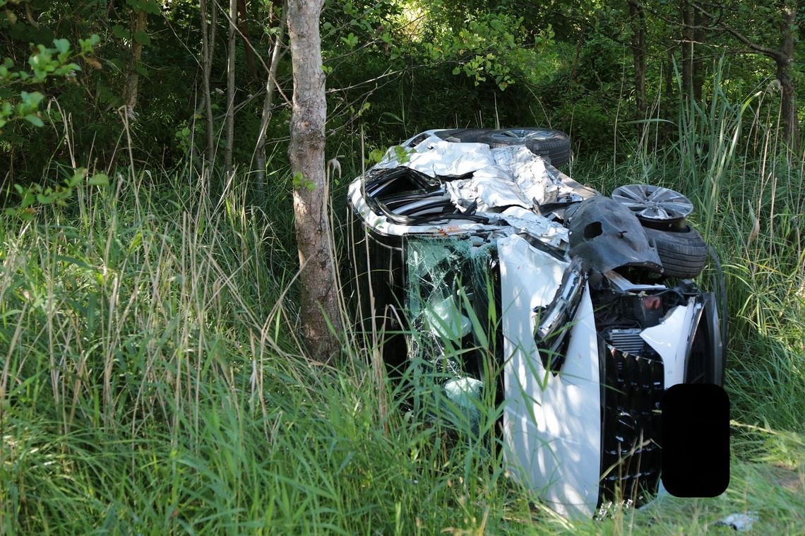Wypadek 2 samochodów na trasie Elbląg-Tolkmicko