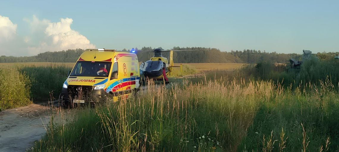 Wypadek motocyklisty. Lądował śmigłowiec LPR