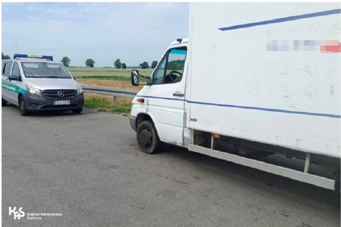 Zatrzymana ciężarówka na trasie Elbląg-Malbork Zatrzymana ciężarówka na trasie Elbląg-Malbork