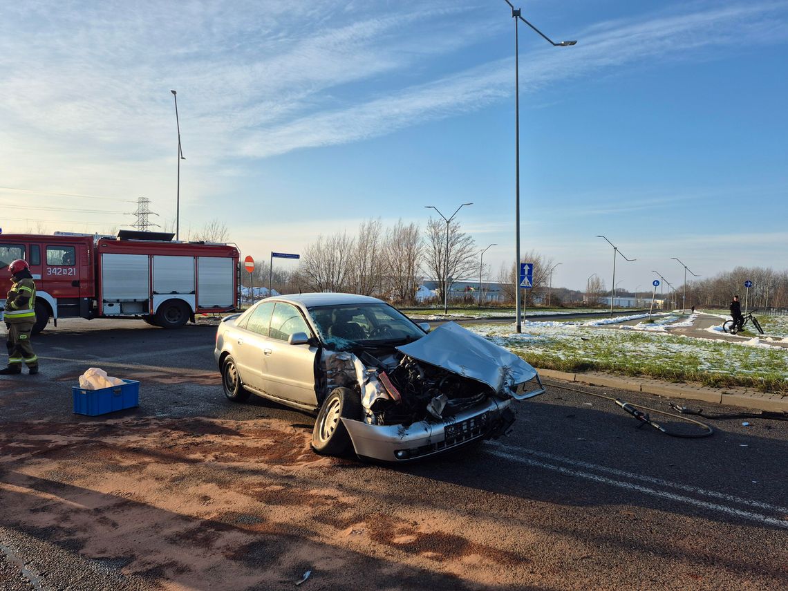 Zderzenie pojazdów na Modrzewinie