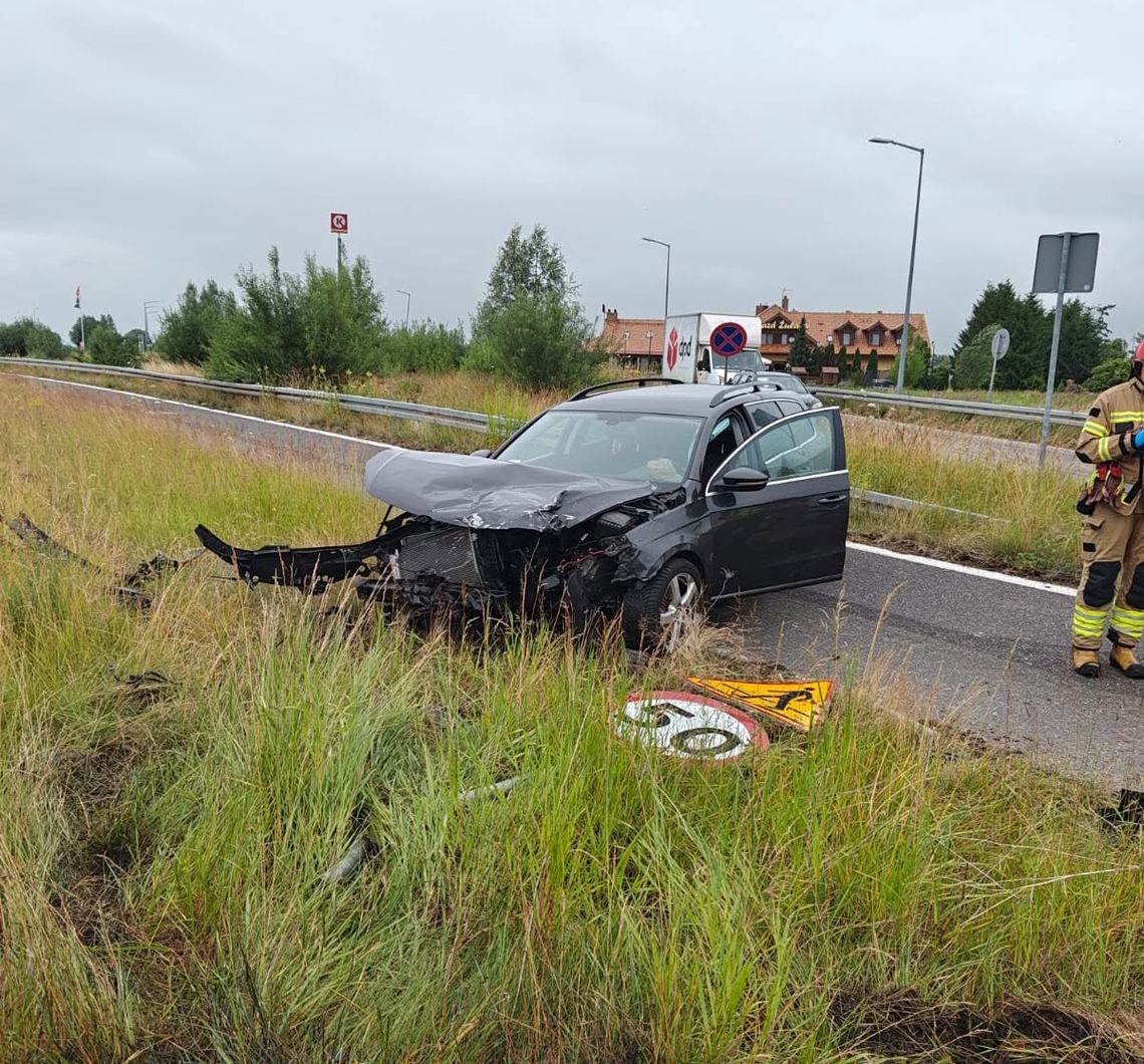 Zderzenie pojazdów w Kazimierzowie Zderzenie pojazdów w Kazimierzowie