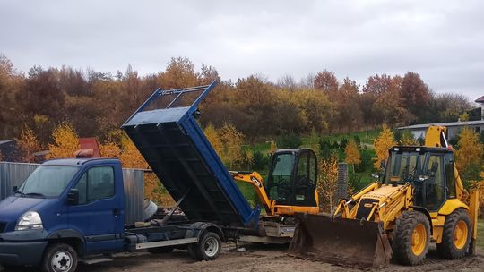 Usługi ziemne, koparko ładowarka, minikoparka, transport wywrotka 3,5 tony