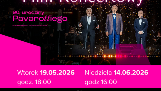 90. urodziny Pavarottiego - film koncertowy w Kinie Światowid | 14.06.2026