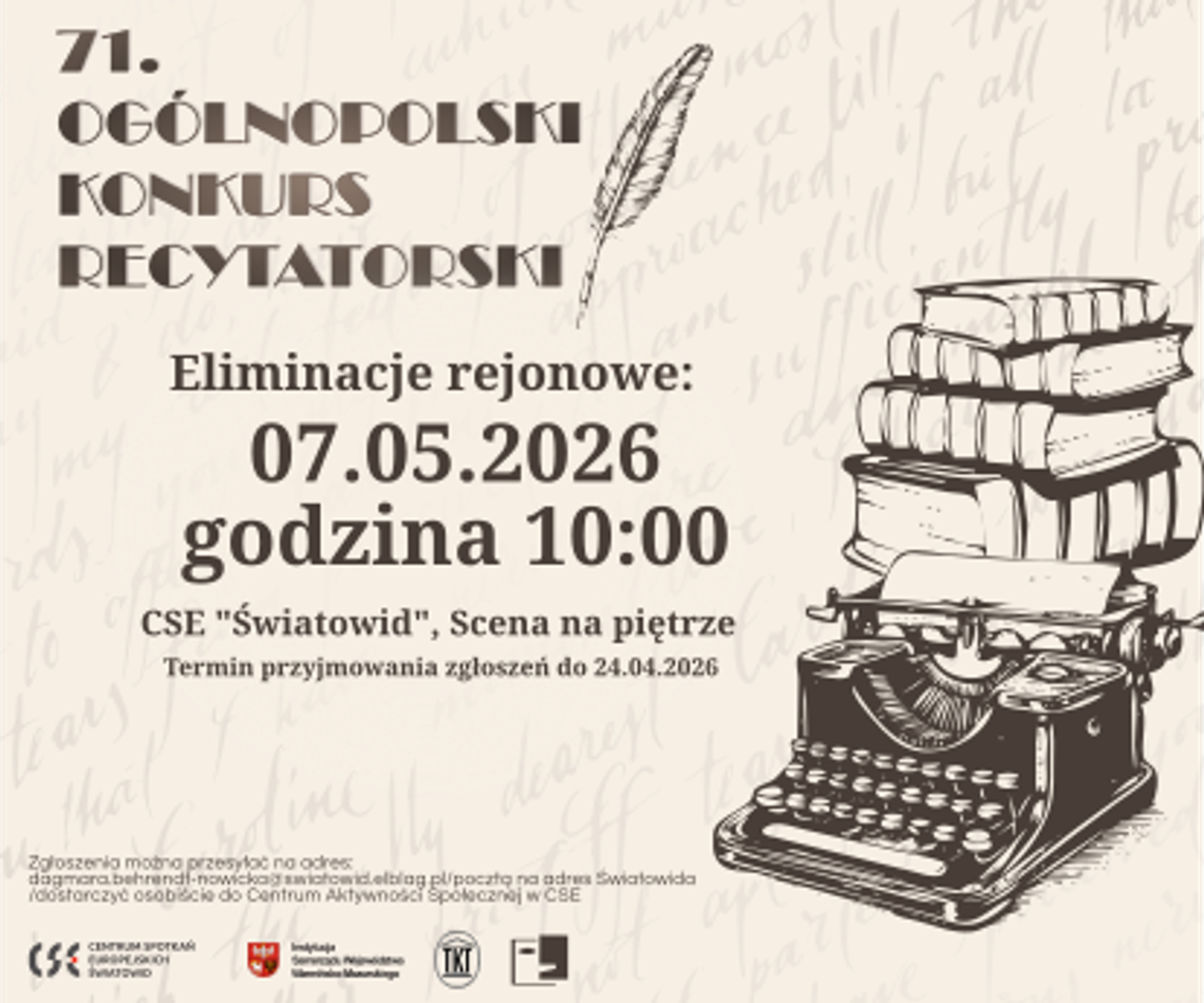 71. Ogólnopolski Konkurs Recytatorski – eliminacje rejonowe w CSE „Światowid” w Elblągu