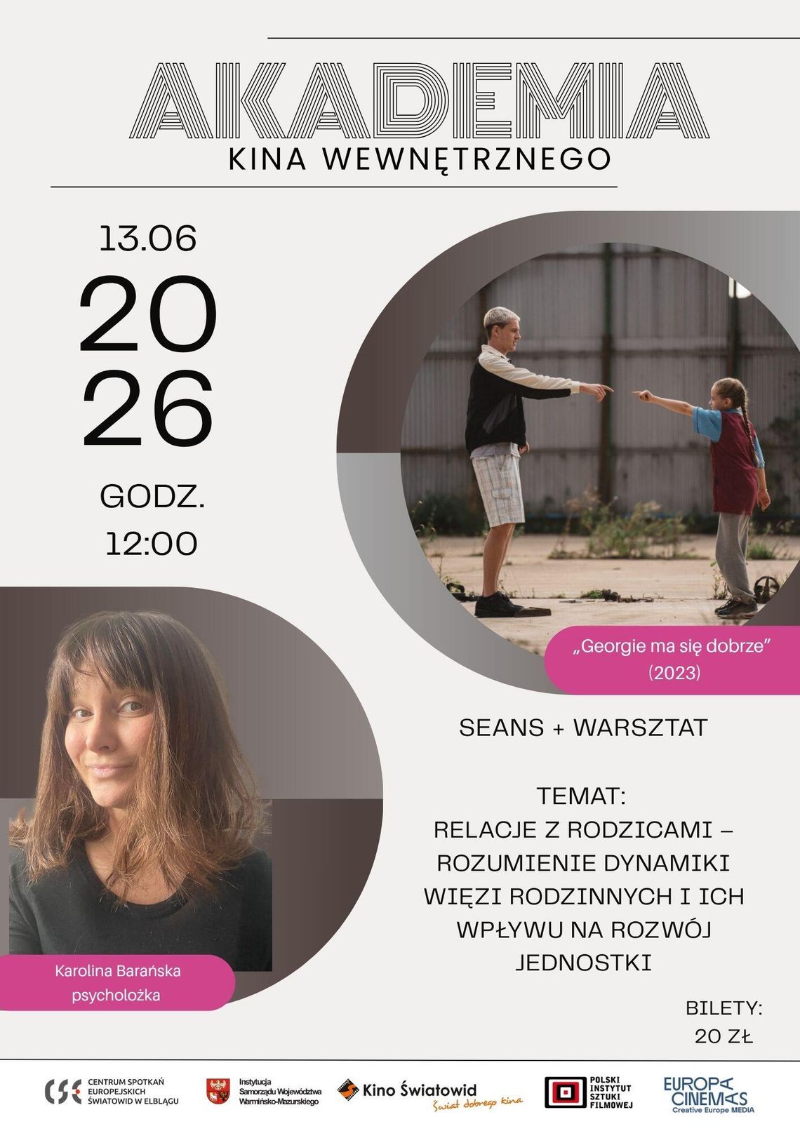 Akademia Kina Wewnętrznego - "Georgie ma się dobrze" w Kinie Światowid Akademia Kina Wewnętrznego - "Georgie ma się dobrze" w Kinie Światowid