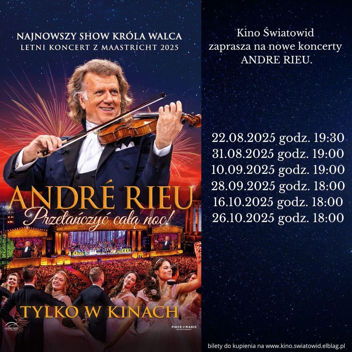 André Rieu powraca do Kina Światowid z nowym koncertem – „Przetańczyć całą noc!”