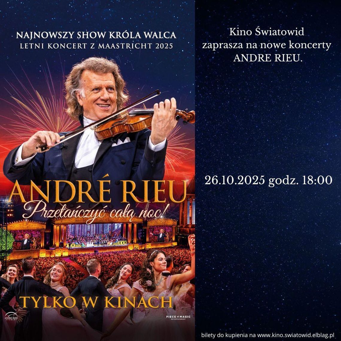 André Rieu powraca do Kina Światowid z nowym koncertem – „Przetańczyć całą noc!”