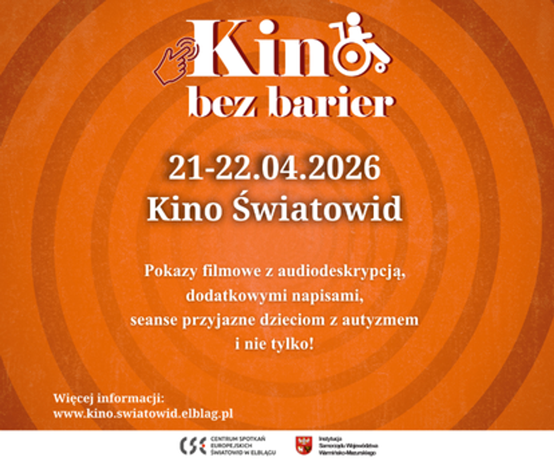 „Kino bez barier” po raz czwarty w Kinie Światowid | 21-22.04.2026