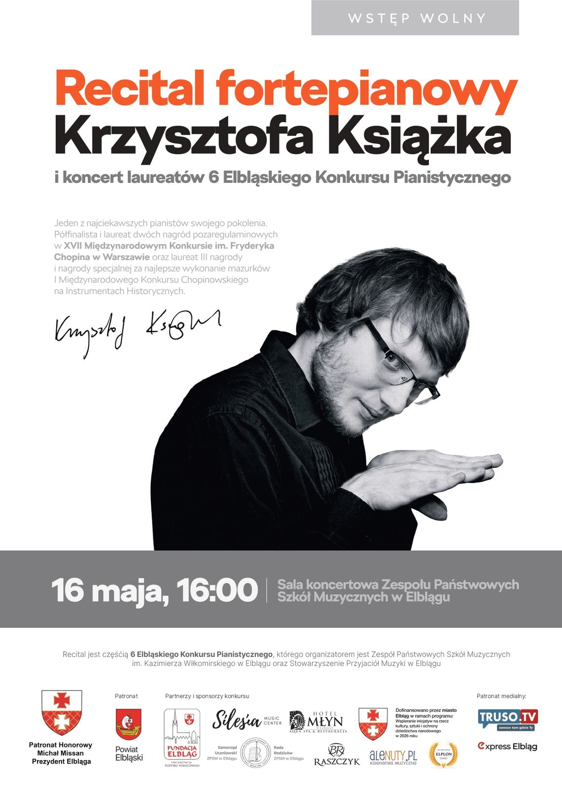 Recital fortepianowy Krzysztofa Książka