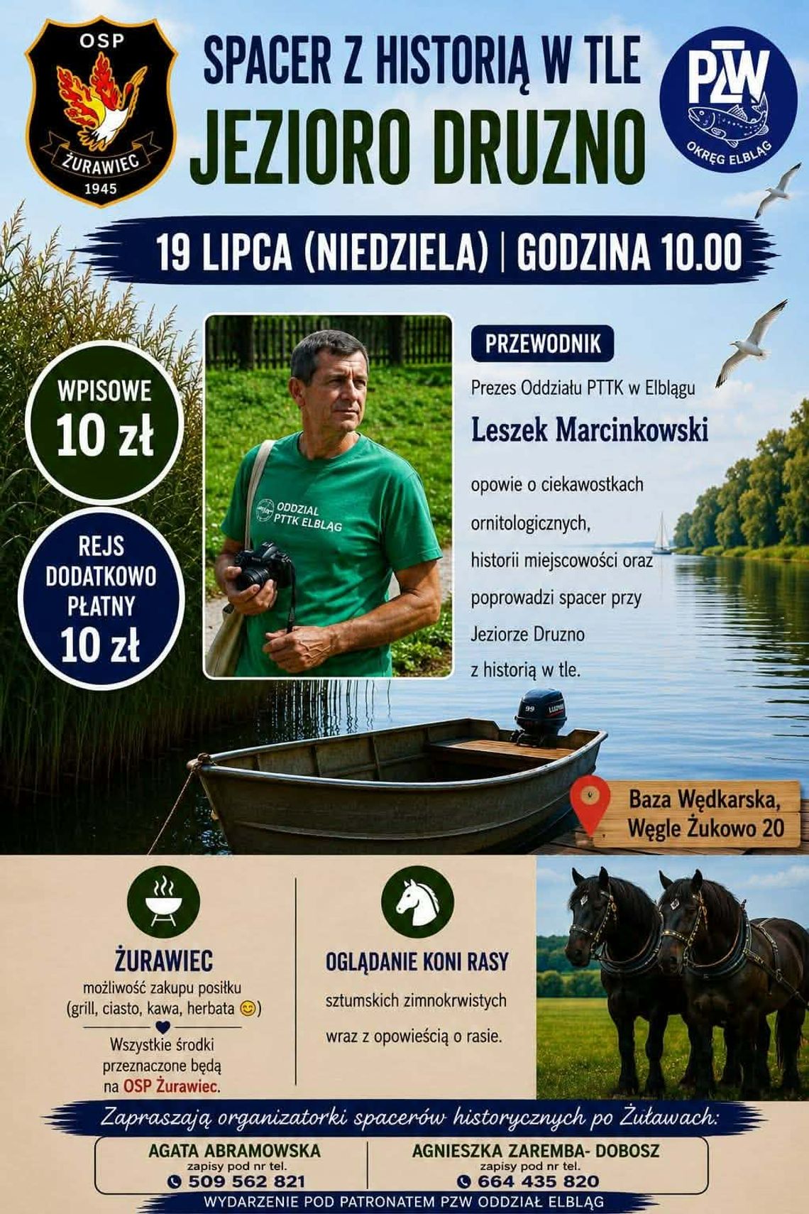 Spacer nad Jeziorem Druzno z wyjątkowym celem. Dochód trafi do OSP Żurawiec Spacer nad Jeziorem Druzno z wyjątkowym celem. Dochód trafi do OSP Żurawiec