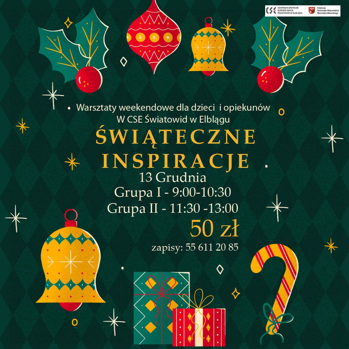 Świąteczne warsztaty artystyczne w CSE „Światowid” – zapraszamy dzieci i opiekunów