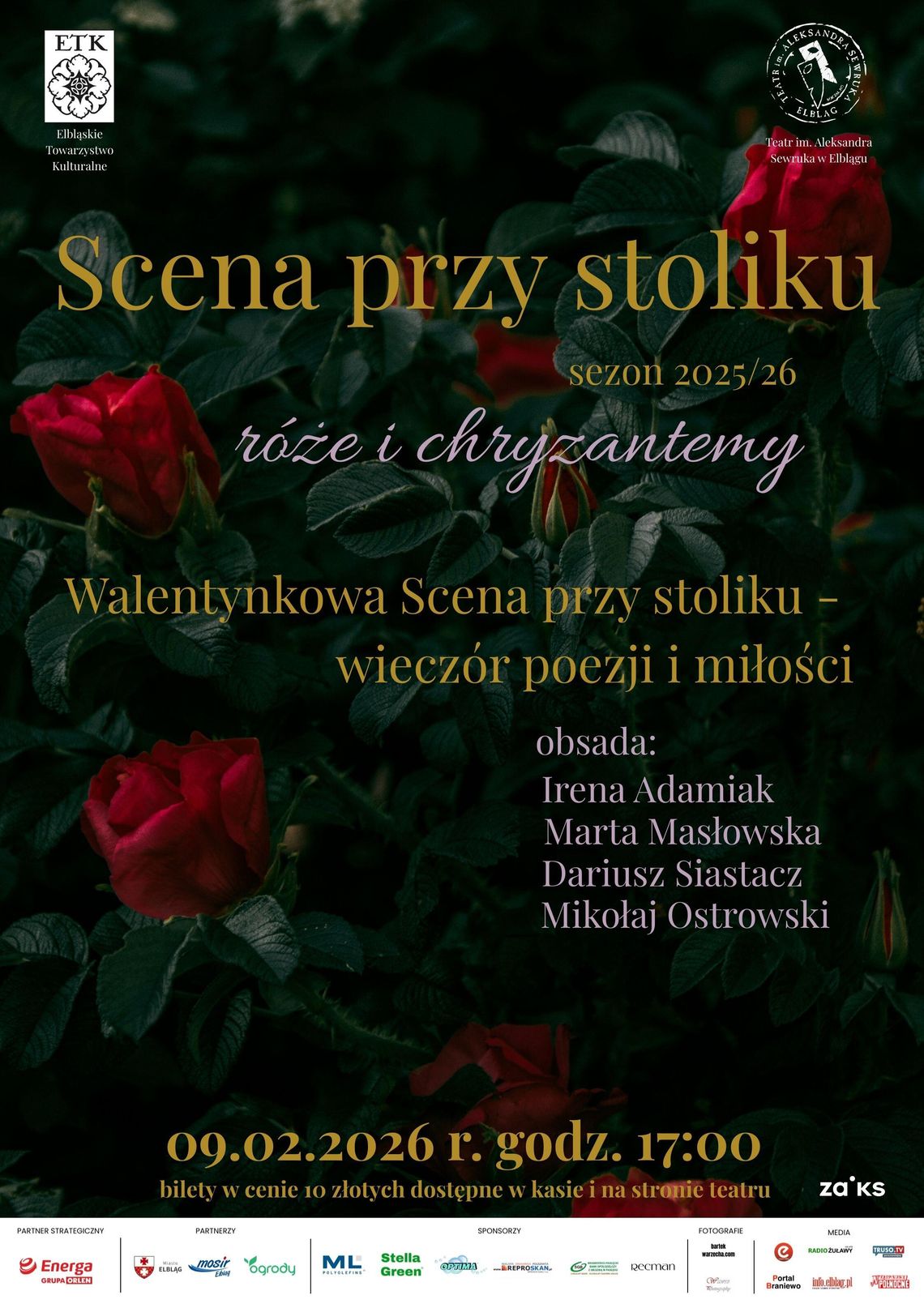 Walentynki inne niż wszystkie – wieczór poezji i miłości w elbląskim teatrze Walentynki inne niż wszystkie – wieczór poezji i miłości w elbląskim teatrze