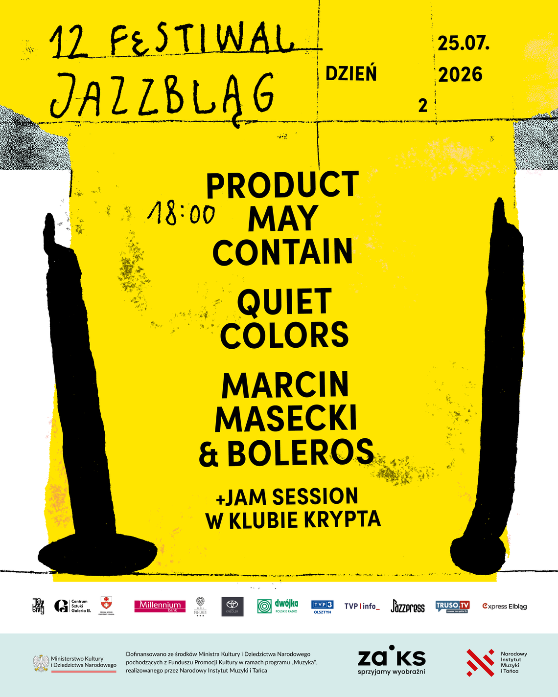 XII Festiwal Jazzbląg: sobotni wieczór z Product May Contain, Quiet Colors i Marcinem Maseckim & Boleros w Galerii EL