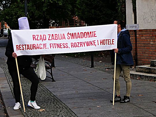 Protest branży gastronomicznej w Elblągu