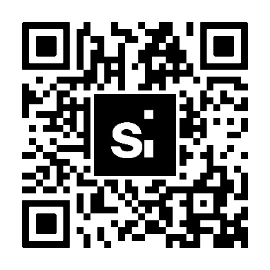 A qr code with a letter s

Description automatically generated